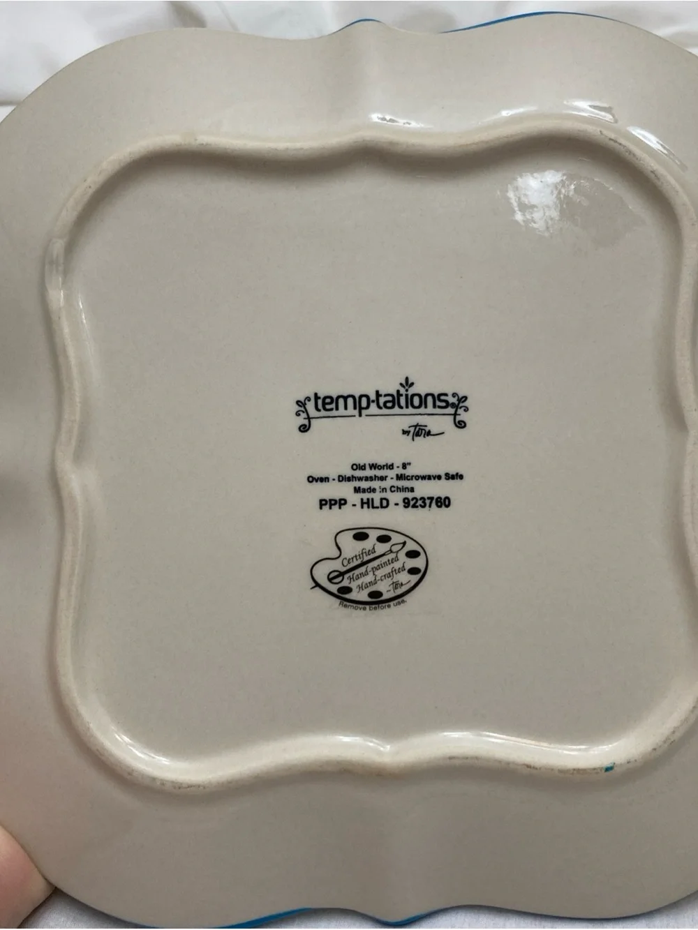 Temp-Tations Blue, Green & Purple Floral Ceramic Dinner Plate